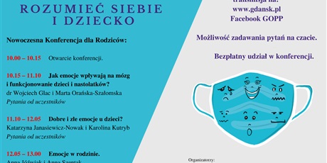 Powiększ grafikę: Grafika informacyjna dotycząca konferencji, która odbędzie się 22 maja w godz. 10:00-13:00, transmisja na gdansk.pl